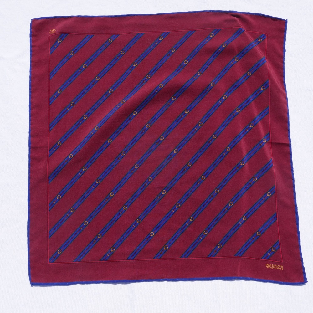 Vintage Gucci silk scarf handkerchief bag tie